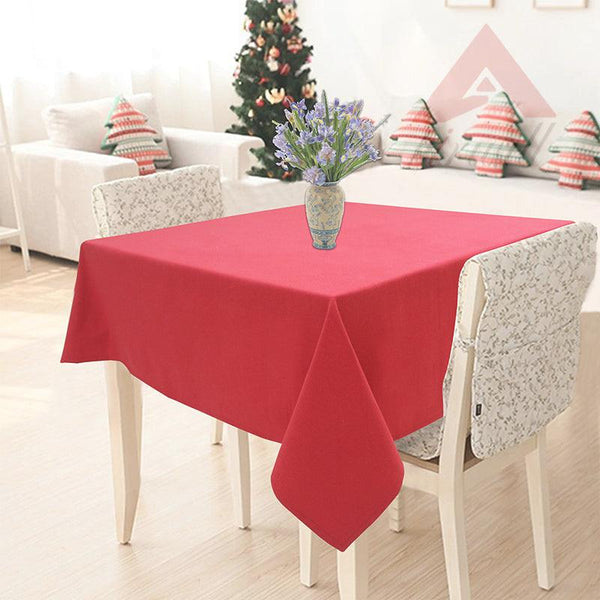 Cotton Solid Red 2 Seater Table Cloths Pack Of 1 freeshipping - Airwill