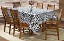 Cotton White Tiger Stripe 6 Seater Table Cloths Pack Of 1 freeshipping - Airwill