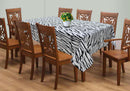 Cotton White Tiger Stripe 8 Seater Table Cloths Pack Of 1 freeshipping - Airwill