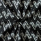 Cotton Zig-Zag Black 5ft Window Curtains Pack Of 2 freeshipping - Airwill