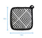 Cotton Diamond Check Pot Holders Pack Of 3 freeshipping - Airwill