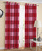 Cotton 4 Way Dobby Red 7ft Door Curtains Pack Of 2 freeshipping - Airwill