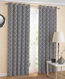 Cotton Diamond Check Long 9ft Door Curtains Pack Of 2 freeshipping - Airwill