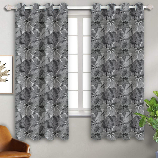 Cotton Palm Leaf 5ft Window Curtains Pack Of 2 freeshipping - Airwill