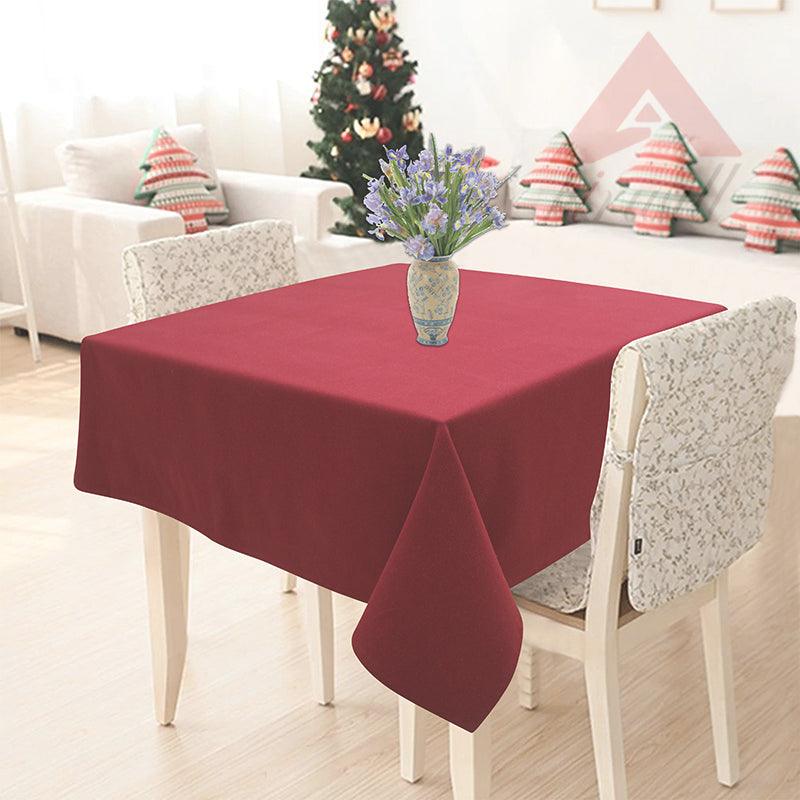 Cotton Solid Cherry Red 2 Seater Table Cloths Pack Of 1 freeshipping - Airwill