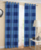 Cotton 4 Way Dobby Blue 7ft Door Curtains Pack Of 2