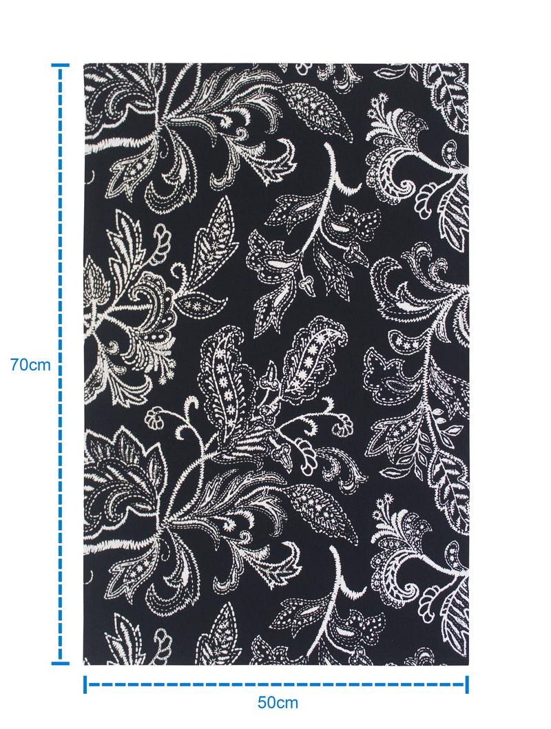 Cotton White and Black Leaf Kitchen Towels Pack Of 4 freeshipping - Airwill