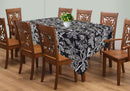 Cotton Black Flower 8 Seater Table Cloths Pack Of 1 freeshipping - Airwill