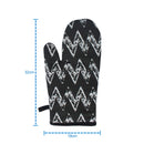 Cotton Black Zig-Zag Black Oven Gloves Pack Of 2 freeshipping - Airwill