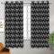 Cotton Zig-Zag Black 5ft Window Curtains Pack Of 2 freeshipping - Airwill