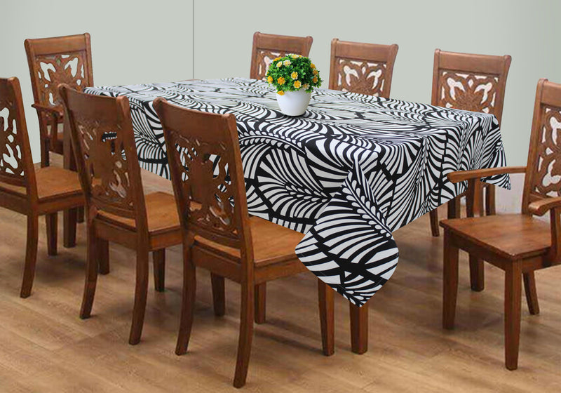 Cotton Black Zebra 8 Seater Table Cloths Pack Of 1 freeshipping - Airwill