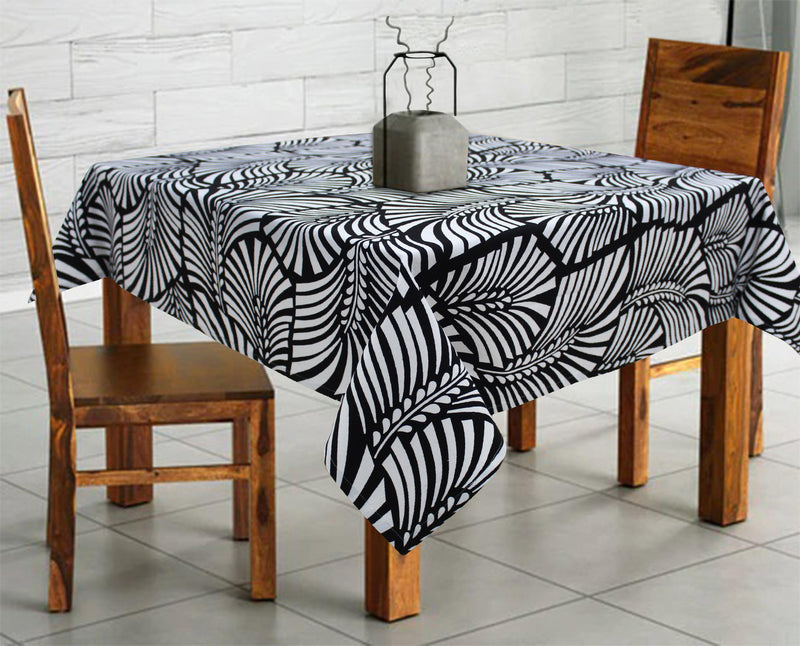 Cotton Black Zebra 2 Seater Table Cloths Pack Of 1 freeshipping - Airwill