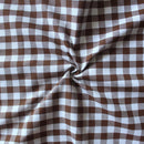 Cotton Gingham Check Brown 6 Seater Table Cloths Pack Of 1 freeshipping - Airwill