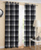 Cotton Dobby Black 7ft Door Curtains Pack Of 2 freeshipping - Airwill