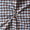 Cotton Gingham Check Brown 2 Seater Table Cloths Pack Of 1 freeshipping - Airwill