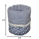 Cotton Blue Micro Check With Dot Fruit Basket Pack Of 1 freeshipping - Airwill