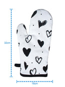 Cotton White Heart Oven Gloves Pack Of 2 freeshipping - Airwill