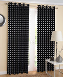 Cotton Black Heart Long 9ft Door Curtains Pack Of 2 freeshipping - Airwill