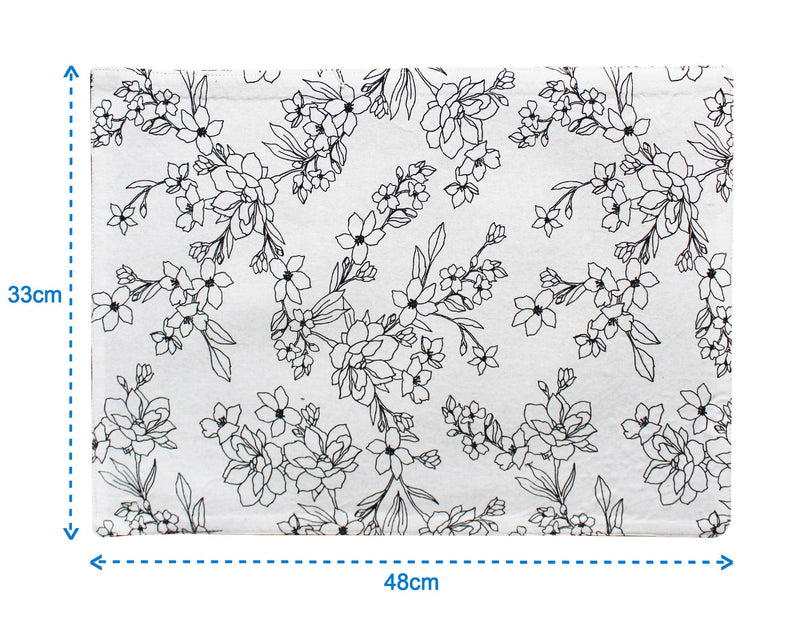Cotton Pencil Flower Table Placemats Pack Of 4 freeshipping - Airwill
