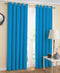 Cotton Solid Turquoise Blue 7ft Door Curtains Pack Of 2 freeshipping - Airwill