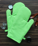 Cotton Solid Apple Green Oven Gloves Pack Of 2 freeshipping - Airwill