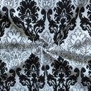 Cotton Black & White Damask with Border 8 Seater Table Cloths Pack of 1 freeshipping - Airwill