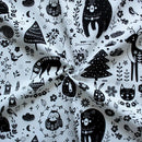Cotton Wild Animals Black Kitchen Towels Pack Of 4 freeshipping - Airwill