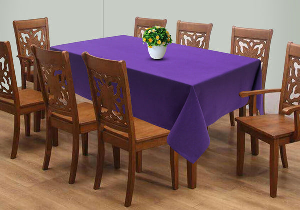 Cotton Plain Violet 8 Seater Table Cloths Pack Of 1 freeshipping - Airwill