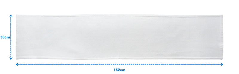 Cotton Solid White 152cm Length Table Runner Pack Of 1 freeshipping - Airwill
