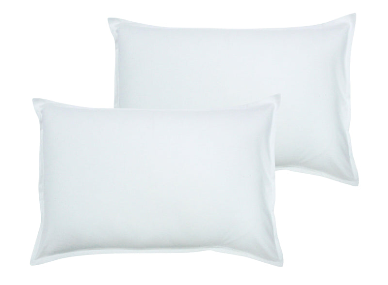 Cotton Solid White Pillow Covers Pack Of 2 freeshipping - Airwill