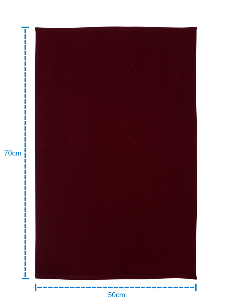 Cotton Solid Maroon Kitchen Towels Pack Of 4 freeshipping - Airwill