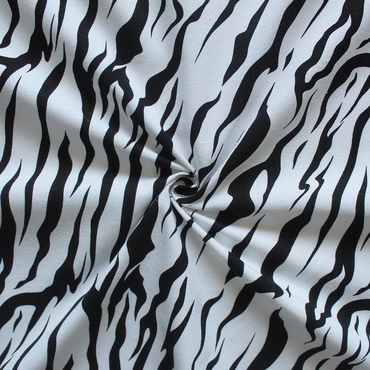Cotton White Tiger Stripe 8 Seater Table Cloths Pack Of 1 freeshipping - Airwill