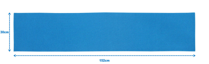 Cotton Solid Turquoise Blue 152cm Length Table Runner Pack Of 1 freeshipping - Airwill