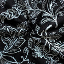 Cotton Black Flower 6 Seater Table Cloths Pack Of 1 freeshipping - Airwill