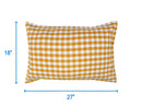 Cotton Gingham Check Yellow Pillow Covers Pack Of 2 freeshipping - Airwill