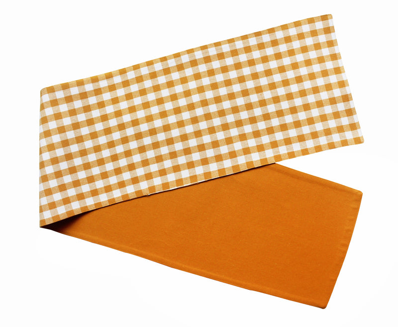 Cotton Gingham Check Yellow 152cm Length Table Runner Pack Of 1 freeshipping - Airwill
