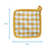 Cotton Gingham Check Yellow Pot Holders Pack Of 3 freeshipping - Airwill