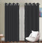 Cotton Solid Grey 7ft Door Curtains Pack Of 2 freeshipping - Airwill