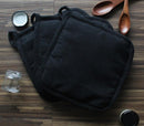 Cotton Solid Black Pot Holders Pack Of 3 freeshipping - Airwill