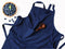 Cotton Solid Blue Free Size Apron Pack Of 1 freeshipping - Airwill