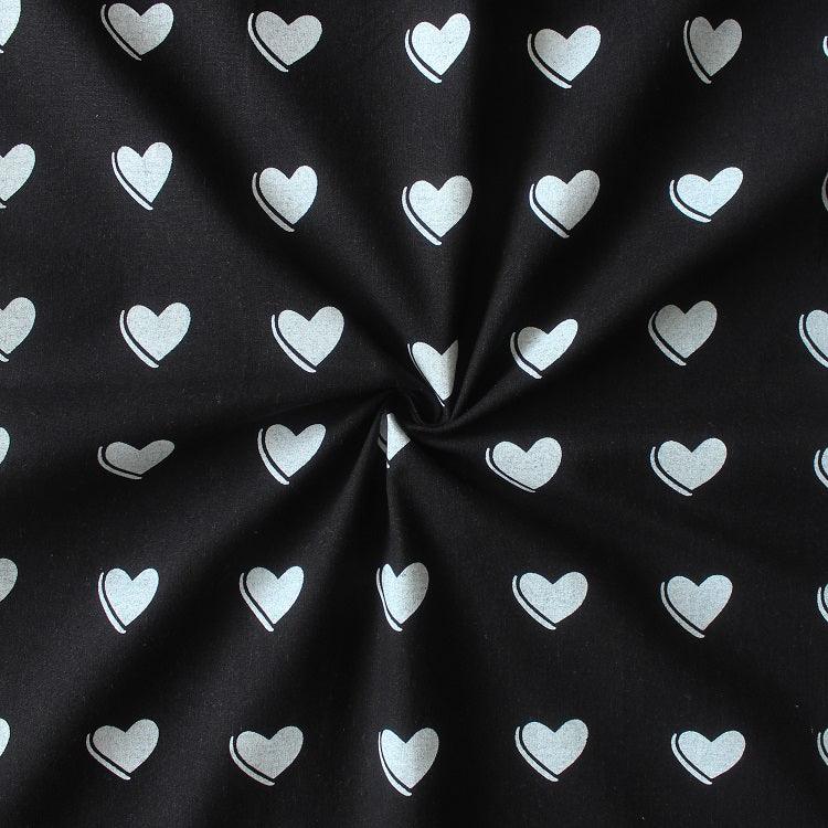 Cotton Black Heart Table Placemats Pack Of 4 freeshipping - Airwill