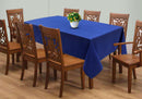 Cotton Solid Blue 8 Seater Table Cloths Pack Of 1 freeshipping - Airwill