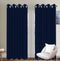 Cotton Solid Blue 7ft Door Curtains Pack Of 2 freeshipping - Airwill