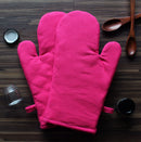 Cotton Solid Pink Oven Gloves Pack Of 2 freeshipping - Airwill