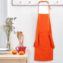 Cotton Solid Orange Free Size Apron Pack Of 1 freeshipping - Airwill