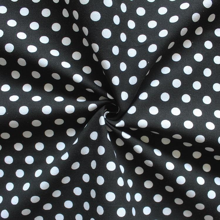 Cotton Black Polka Dot 7ft Door Curtains Pack Of 2 freeshipping - Airwill