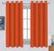 Cotton Solid Orange 5ft Window Curtains Pack Of 2 freeshipping - Airwill