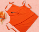Cotton Solid Orange Free Size Apron Pack Of 1 freeshipping - Airwill