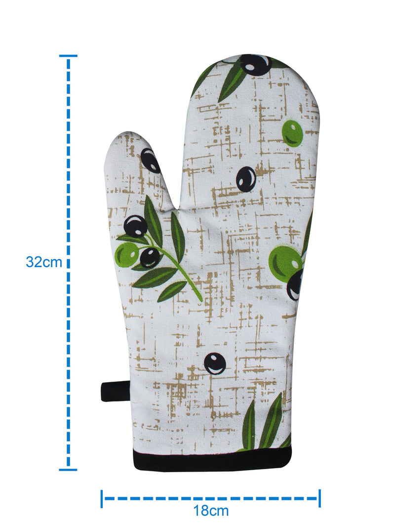 Cotton Anjoe Olive Leaf Oven Gloves Pack Of 2 freeshipping - Airwill