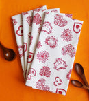 Cotton Red Heart Kitchen Towels Pack Of 4 freeshipping - Airwill